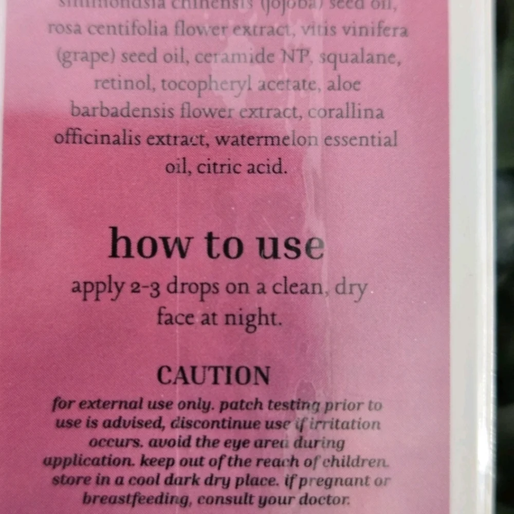 Dallas & James  Watermelon Dream Overnight Retinol Oil w Cloudberry 1oz Sealed